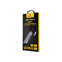 Produktbild för Cablexpert A-CM-COMBO5-02 - dockningsstation - USB-C 3.1 - HDMI - 1GbE