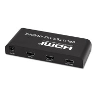 Produktbild för Qoltec - video/audiosplitter - aktiv, hög stabilitet - 2 portar