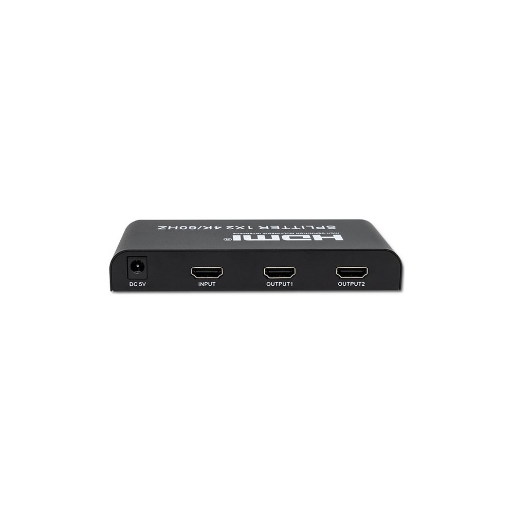 Produktbild för Qoltec - video/audiosplitter - aktiv, hög stabilitet - 2 portar