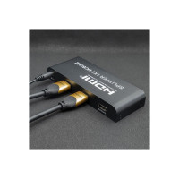 Produktbild för Qoltec - video/audiosplitter - aktiv, hög stabilitet - 2 portar