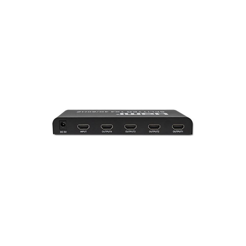 Produktbild för Qoltec - video/audiosplitter - aktiv, hög stabilitet - 4 portar