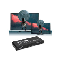 Produktbild för Qoltec - video/audiosplitter - aktiv, hög stabilitet - 4 portar