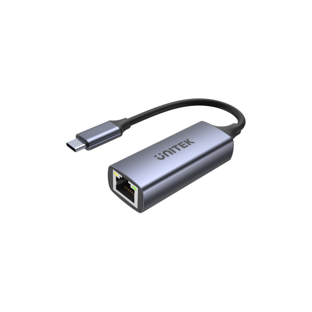 Produktbild för Unitek U1323A - nätverksadapter - USB 3.0 - Gigabit Ethernet x 1 + USB-C (endast ström) x 1