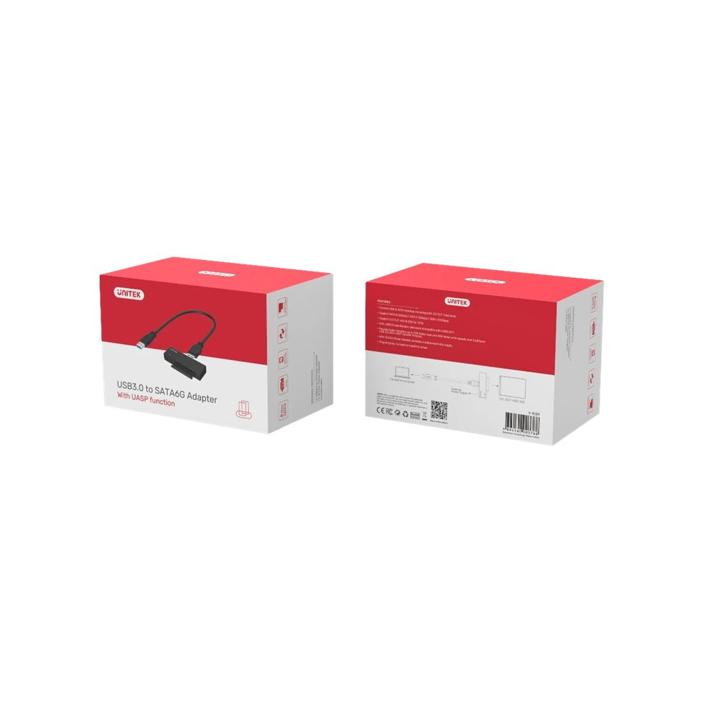 Produktbild för Unitek Y-1039 - kontrollerkort - SATA 6Gb/s - USB 3.0