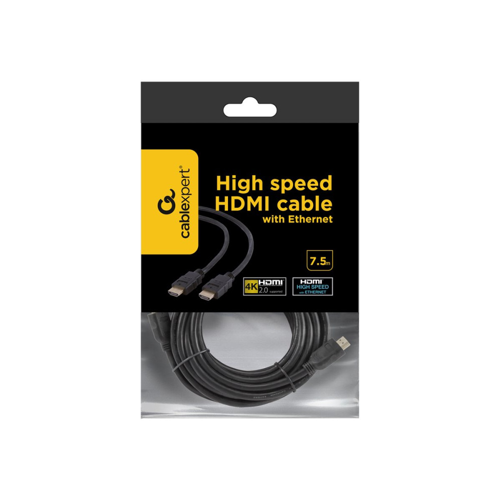Produktbild för Gembird HDMI-kabel med Ethernet - 7.5 m