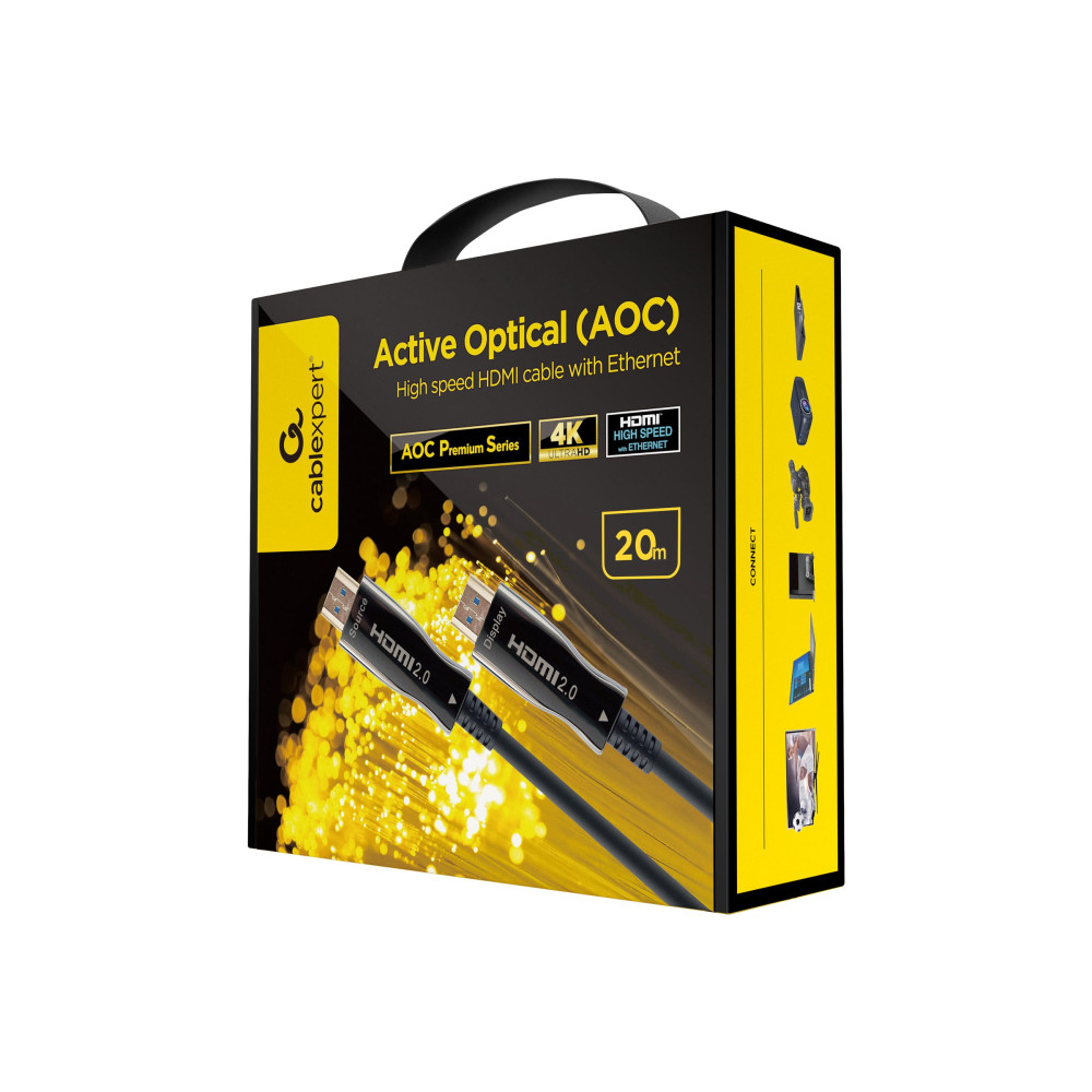 Produktbild för Cablexpert HDMI-kabel med Ethernet - 20 m