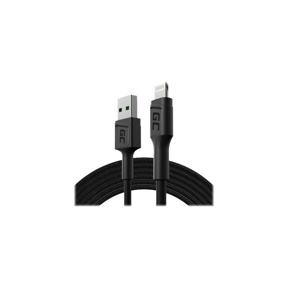 Produktbild för Green Cell PowerStream Lightning-kabel - Lightning / USB - 2 m