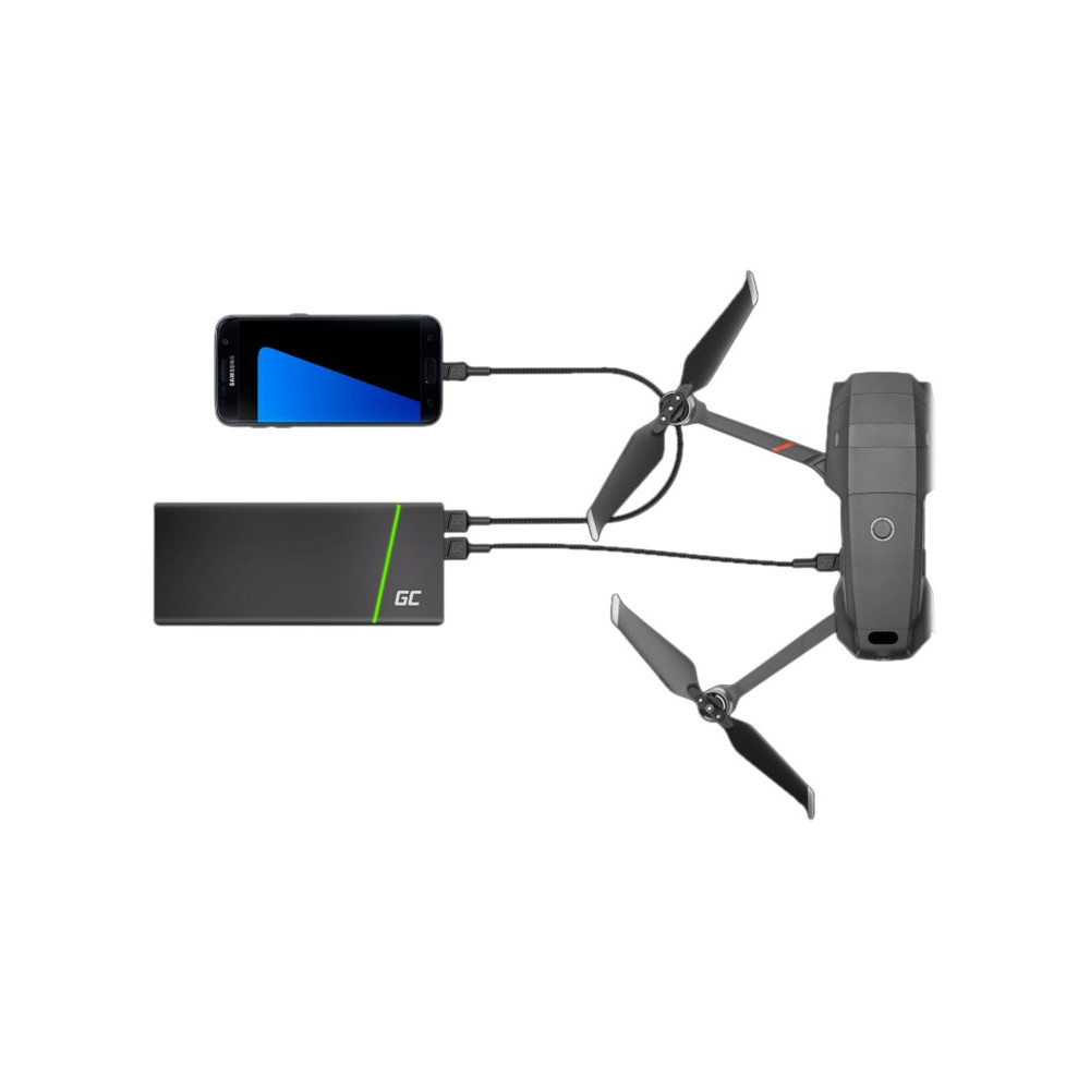 Produktbild för Green Cell GC PowerStream - USB-kabel - USB till mikro-USB typ B - 30 cm