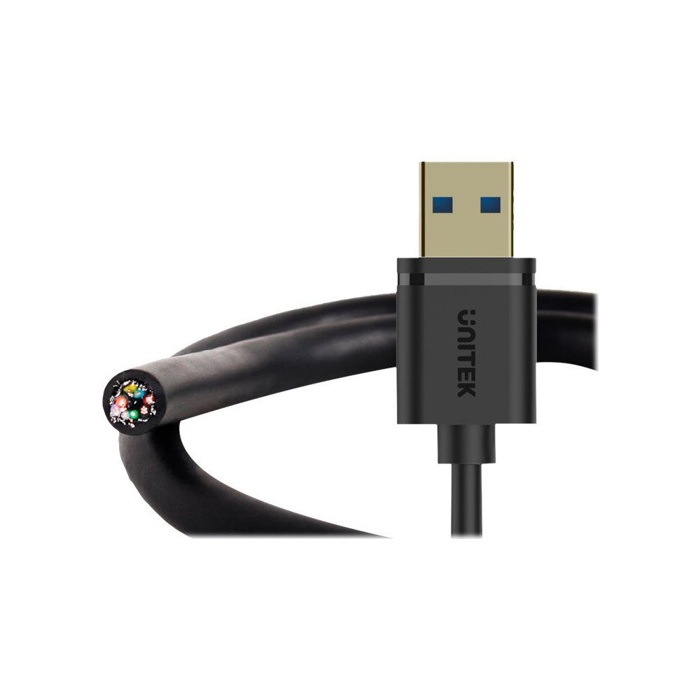 Produktbild för Unitek Y-C458GBK - USB-förlängningskabel - USB typ A till USB typ A - 1.5 m