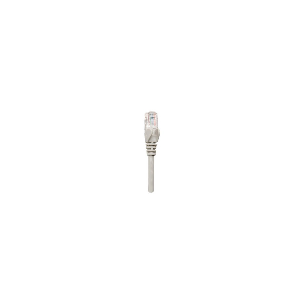 Produktbild för Intellinet Network Patch Cable, Cat5e, 2m, Grey, CCA, U/UTP, PVC, RJ45, Gold Plated Contacts, Snagless, Booted, Lifetime Warranty, Polybag - patch-kabel - 2 m - grå