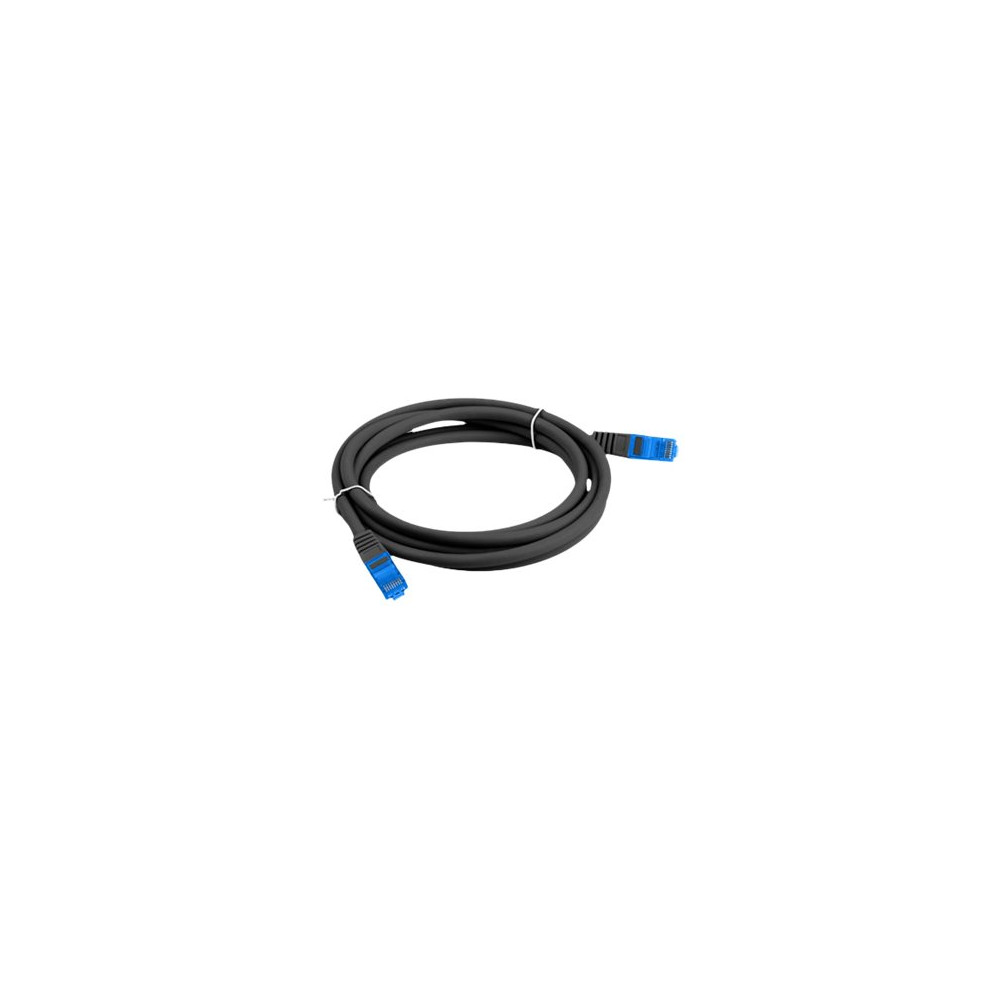 Produktbild för Lanberg patch-kabel - 3 m - svart, RAL 9004