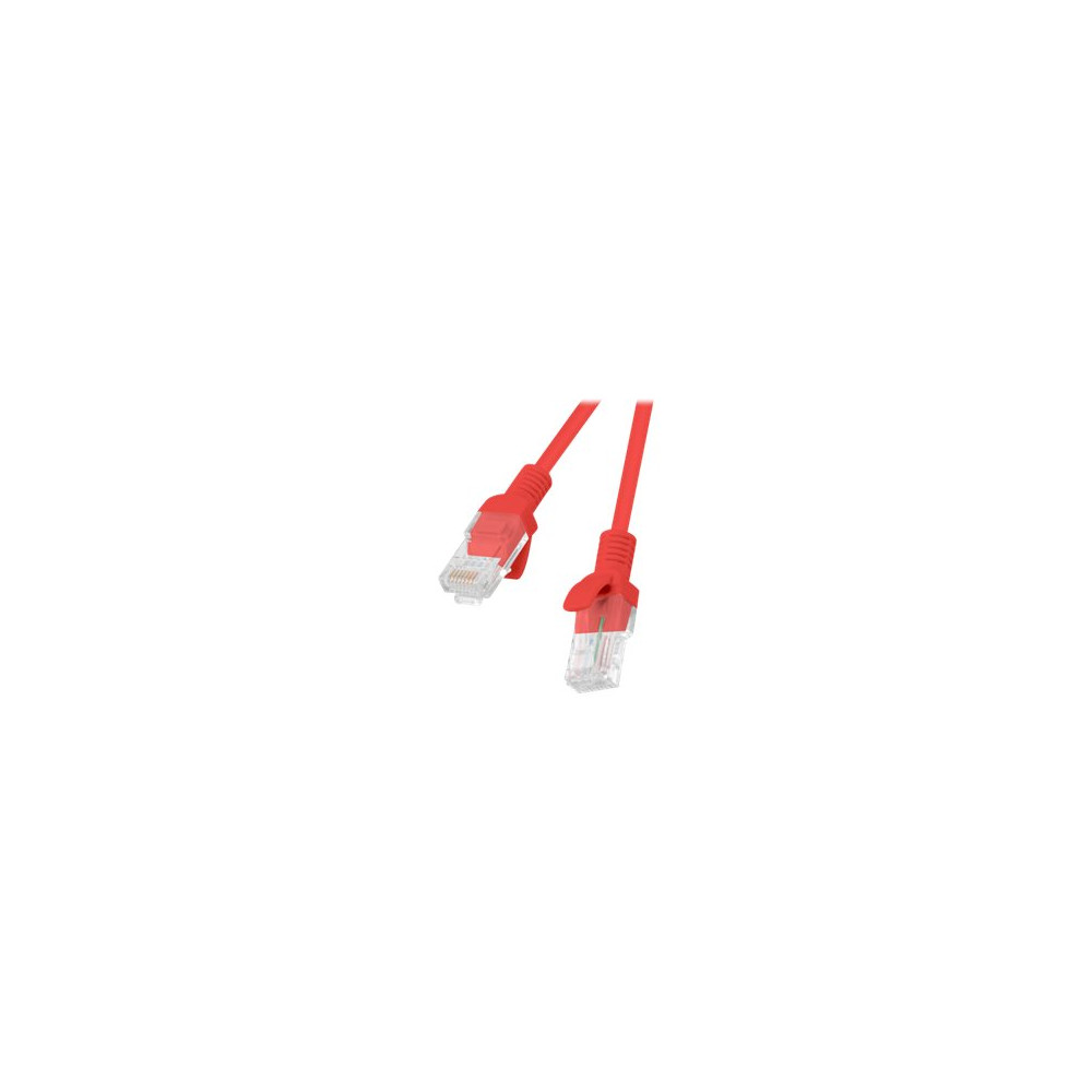 Produktbild för Lanberg patch-kabel - 25 cm - röd, RAL 3017