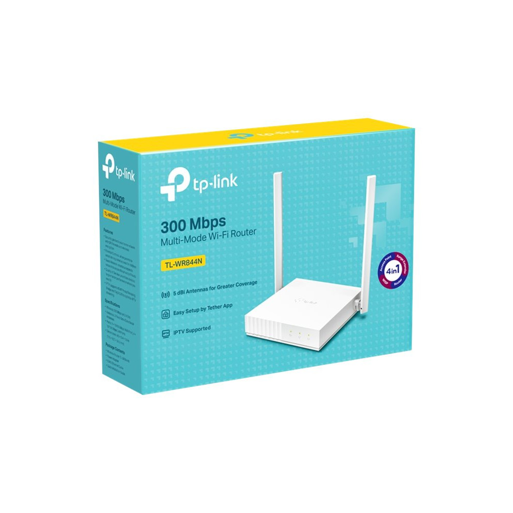 Produktbild för TP-Link TL-WR844N - trådlös router - Wi-Fi - skrivbordsmodell
