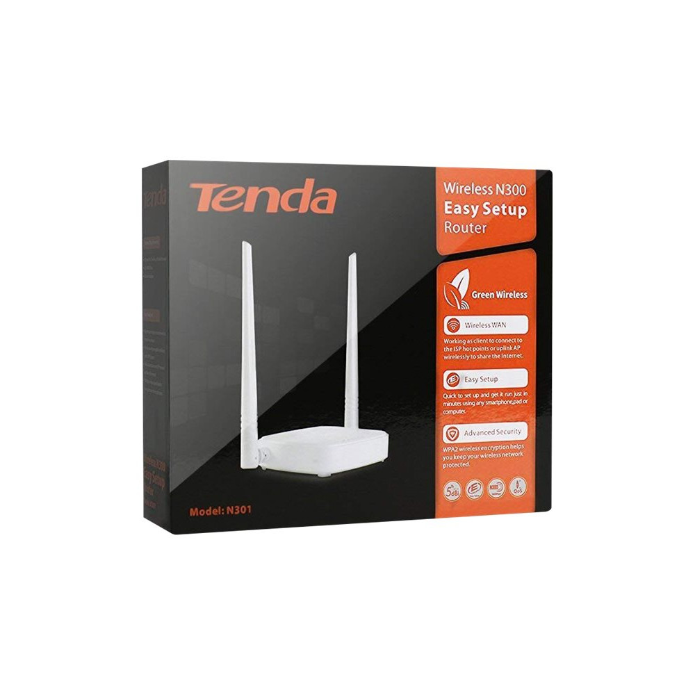 Produktbild för Tenda N301 - trådlös router - Wi-Fi - skrivbordsmodell