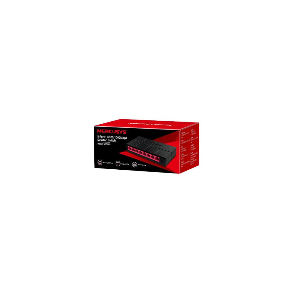 Produktbild för Mercusys MS108G - switch - 8 portar