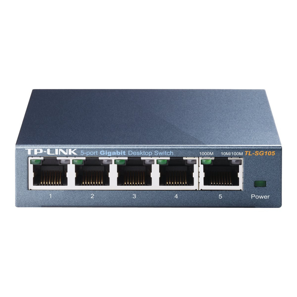 Produktbild för TP-Link TL-SG105 5-Port Metal Gigabit Switch - switch - 5 portar - ohanterad