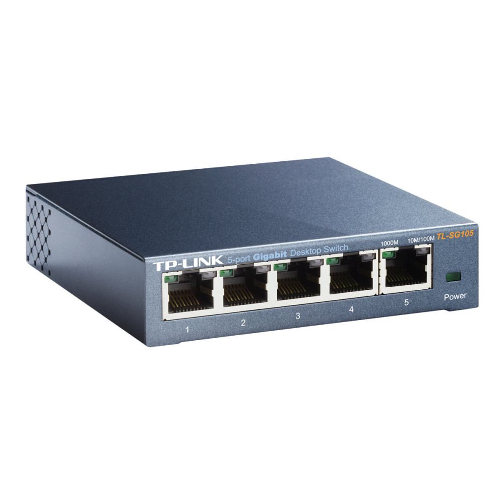 Produktbild för TP-Link TL-SG105 5-Port Metal Gigabit Switch - switch - 5 portar - ohanterad
