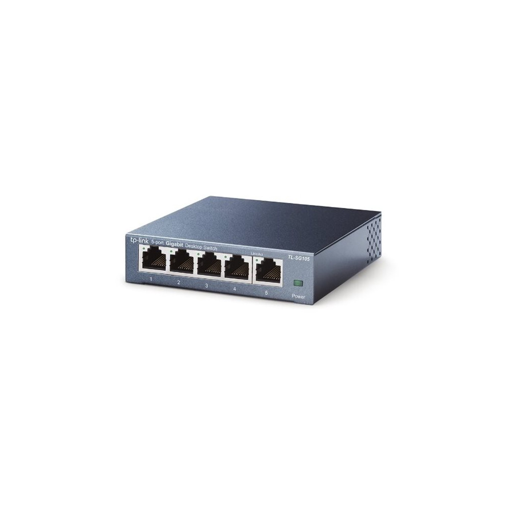 Produktbild för TP-Link TL-SG105 5-Port Metal Gigabit Switch - switch - 5 portar - ohanterad