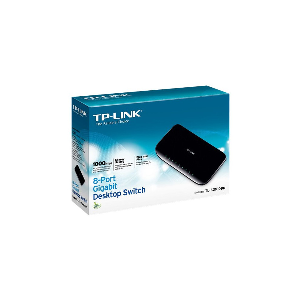 Produktbild för TP-Link TL-SG1008D 8-Port Gigabit Desktop Switch - switch - 8 portar
