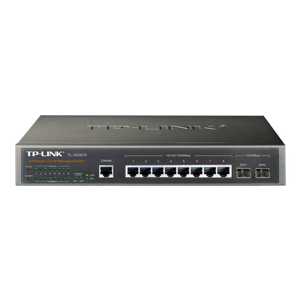 Produktbild för TP-Link JetStream TL-SG3210 - switch - 8 portar - Administrerad - rackmonterbar