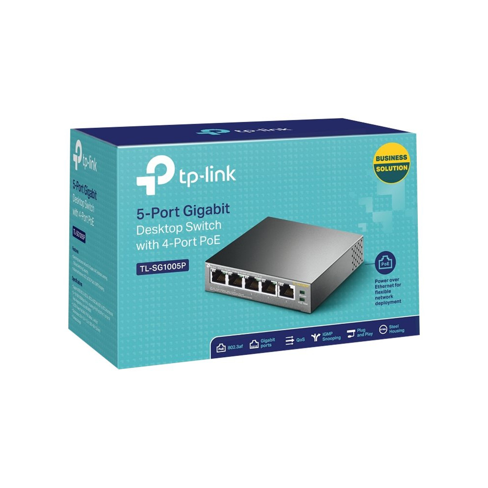 Produktbild för TP-Link TL-SG1005P - switch - 5 portar - ohanterad