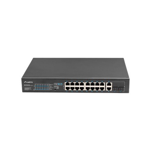 LANBERG Lanberg RSFE-16P-2C-250 - switch - 16 portar - ohanterad - rackmonterbar