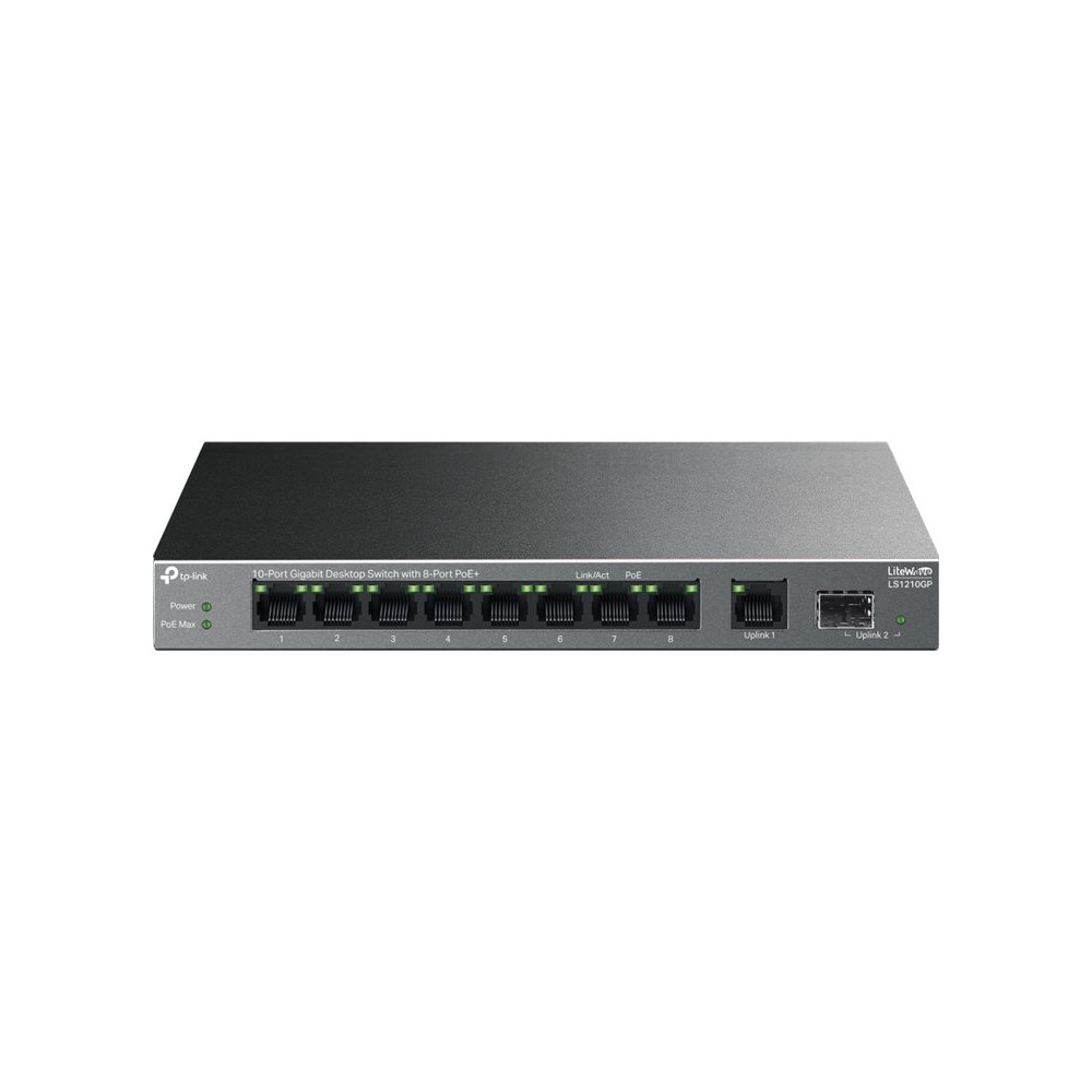 Produktbild för TP-Link LiteWave LS1210GP V1 - switch - 10 portar