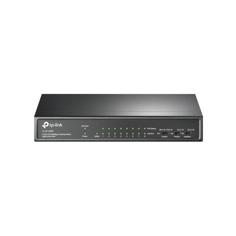 Produktbild för TP-Link TL-SF1009P - switch - 9 portar - ohanterad