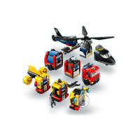 Produktbild för LEGO City 60462 - Helikopter, brandbil & ubåt remix - byggsats