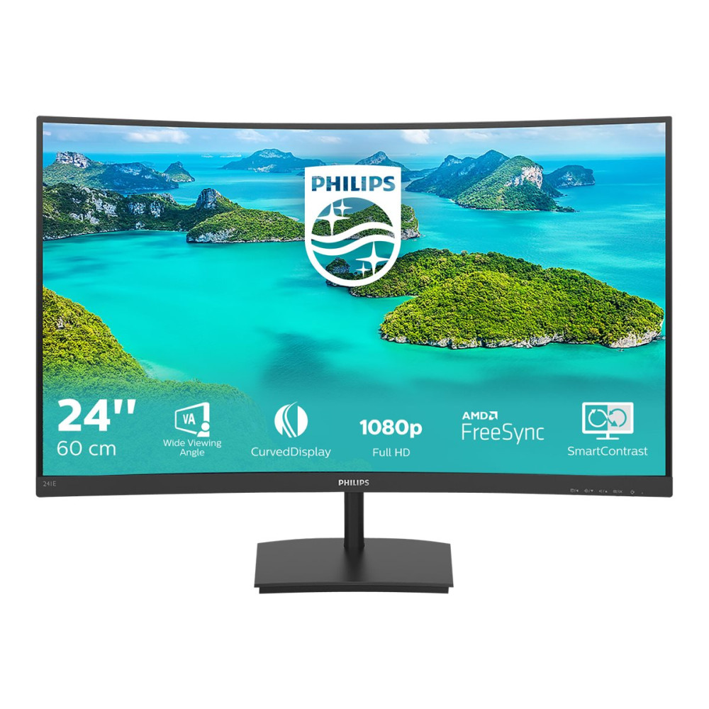Produktbild för Philips E-line 241E1SCA - LED-skärm - böjd - Full HD (1080p) - 24"