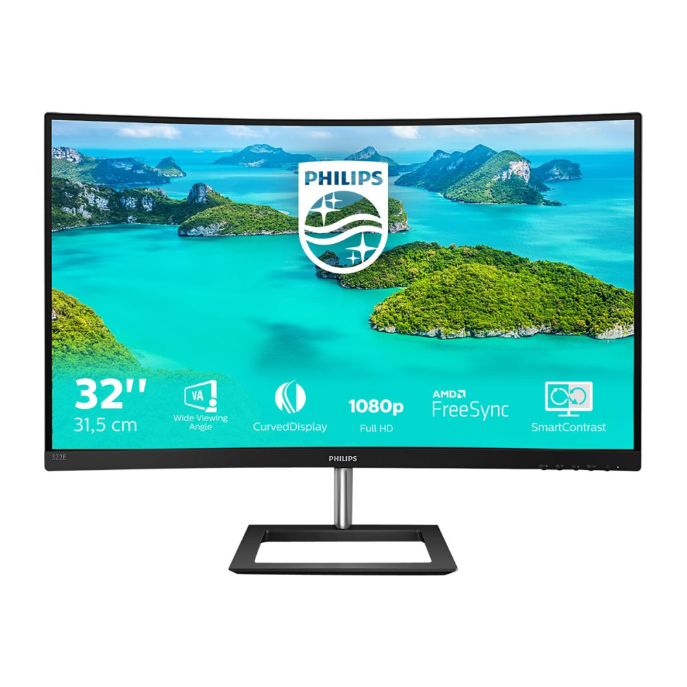 Produktbild för Philips E-line 322E1C - LED-skärm - böjd - Full HD (1080p) - 32"
