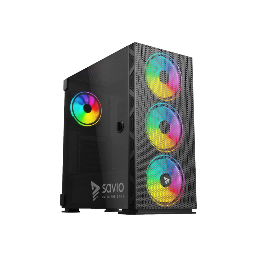 Produktbild för SAVIO Raptor X1 ARGB Mesh / Glass - mid tower - ATX