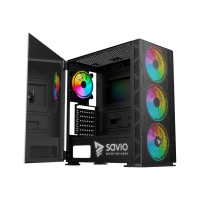 Produktbild för SAVIO Raptor X1 ARGB Mesh / Glass - mid tower - ATX