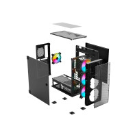 Produktbild för SAVIO Raptor X1 ARGB Mesh / Glass - mid tower - ATX