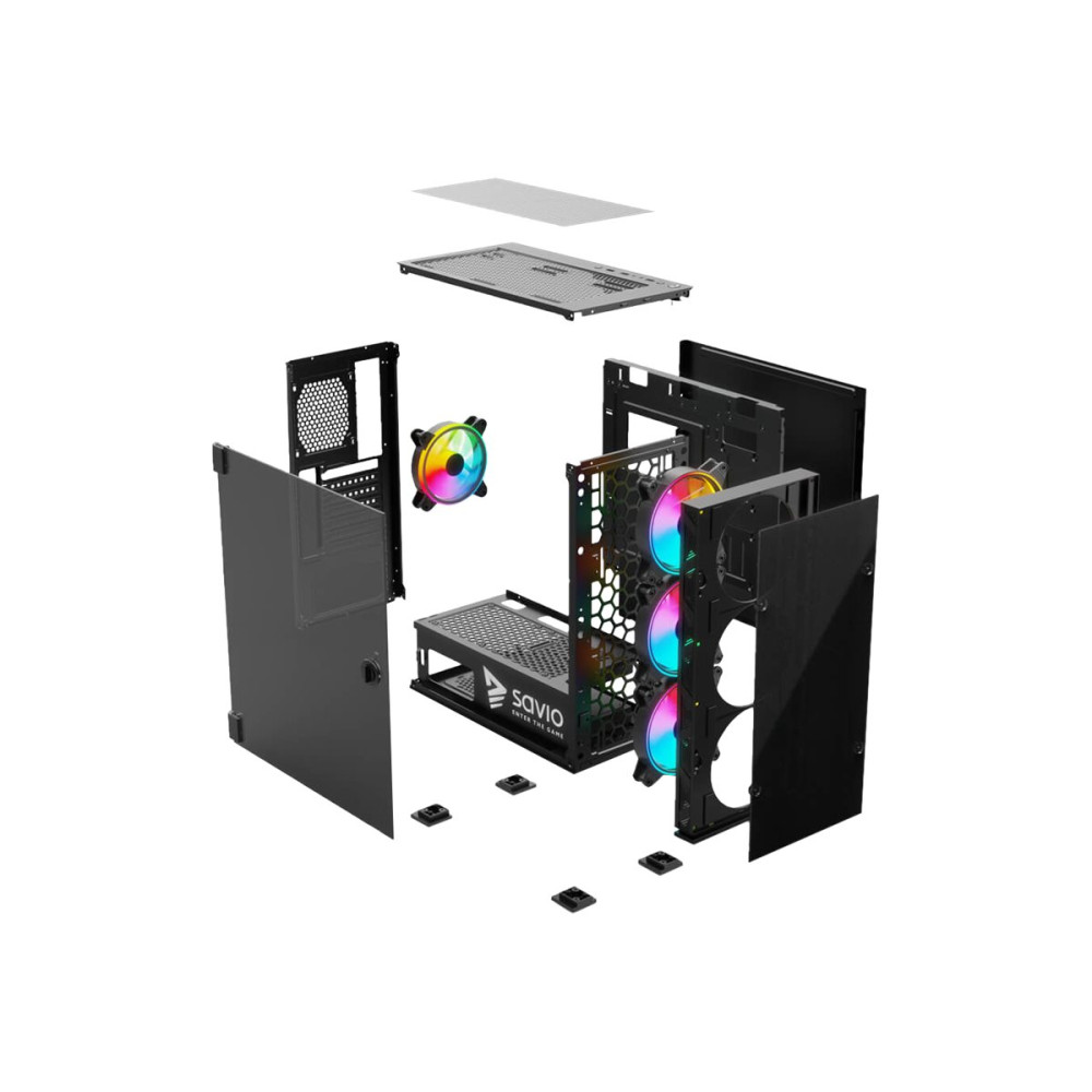 Produktbild för SAVIO Prime X1 ARGB - mid tower - utökad ATX