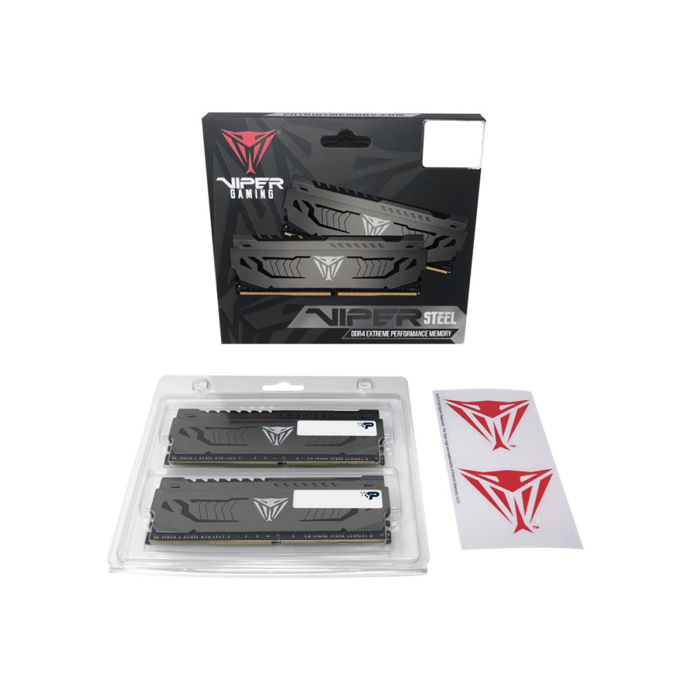 Produktbild för Patriot Extreme Performance Viper Steel - DDR4 - sats - 32 GB: 2 x 16 GB - DIMM 288-pin / PC4-25600 - ej buffrad