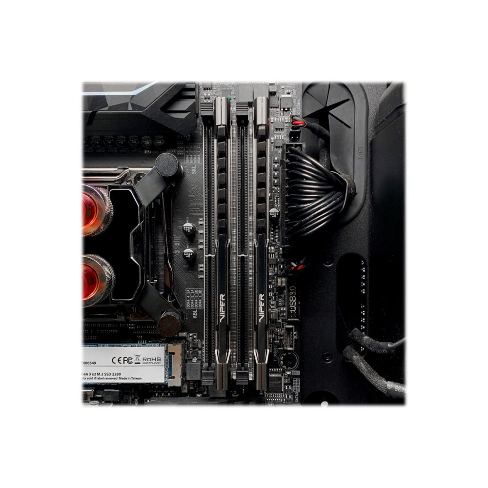 Produktbild för Patriot Extreme Performance Viper Steel - DDR4 - sats - 32 GB: 2 x 16 GB - DIMM 288-pin / PC4-25600 - ej buffrad