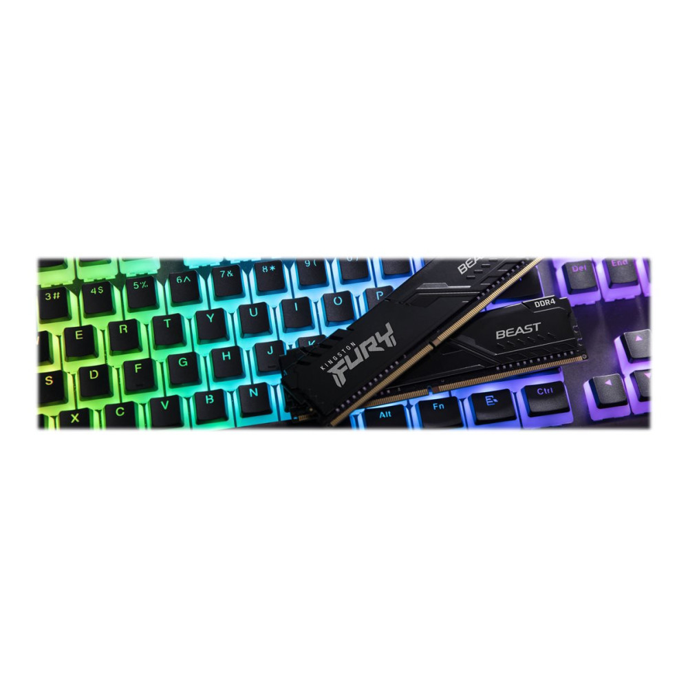 Produktbild för Kingston FURY Beast - DDR4 - sats - 16 GB: 2 x 8 GB - DIMM 288-pin / PC4-25600 - ej buffrad