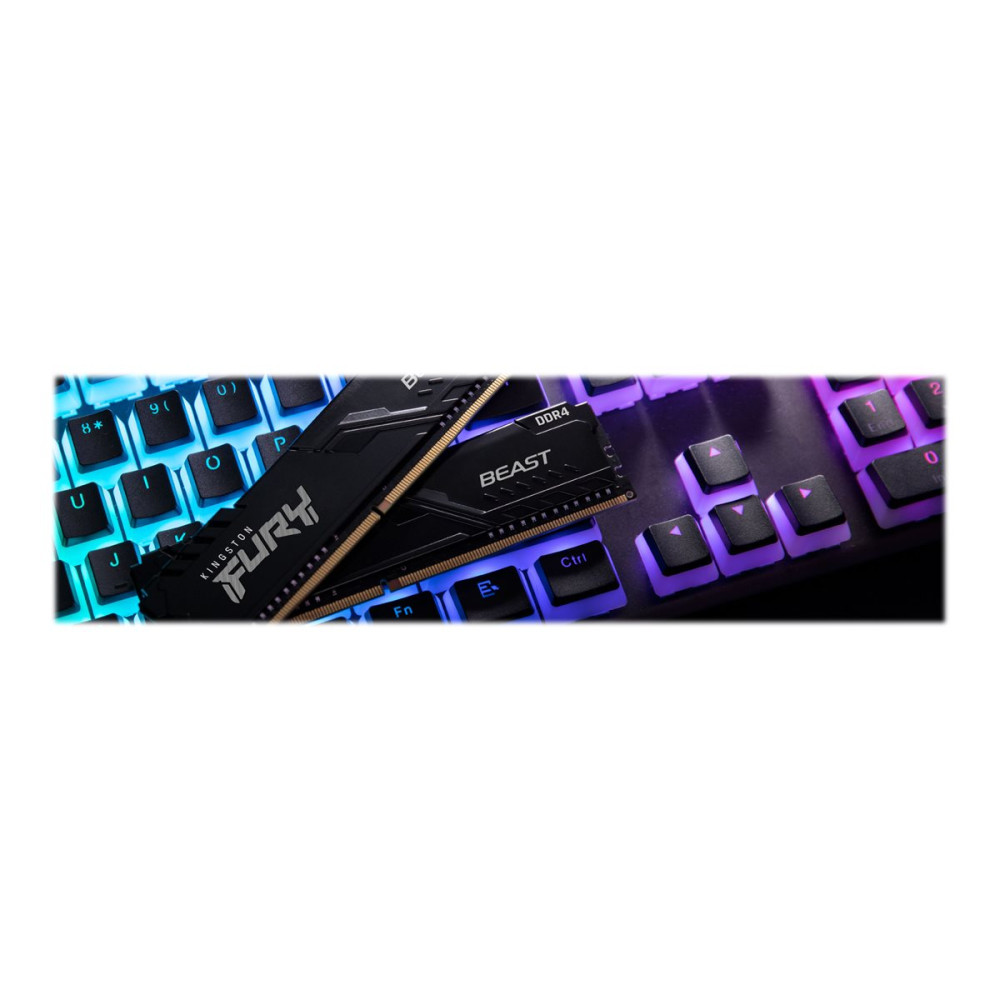Produktbild för Kingston FURY Beast - DDR4 - sats - 16 GB: 2 x 8 GB - DIMM 288-pin / PC4-25600 - ej buffrad