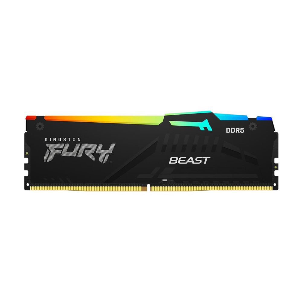 Produktbild för Kingston FURY Beast RGB - DDR5 - sats - 32 GB: 2 x 16 GB - DIMM 288-pin / PC5-44800 - ej buffrad