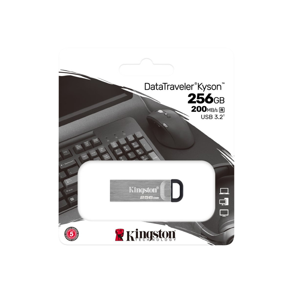 Produktbild för Kingston DataTraveler Kyson - USB flash-enhet - 256 GB