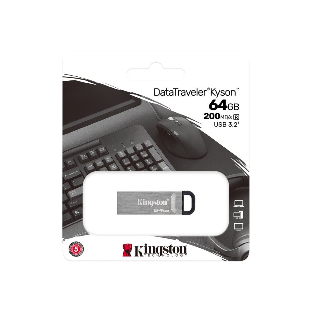Produktbild för Kingston DataTraveler Kyson - USB flash-enhet - 64 GB