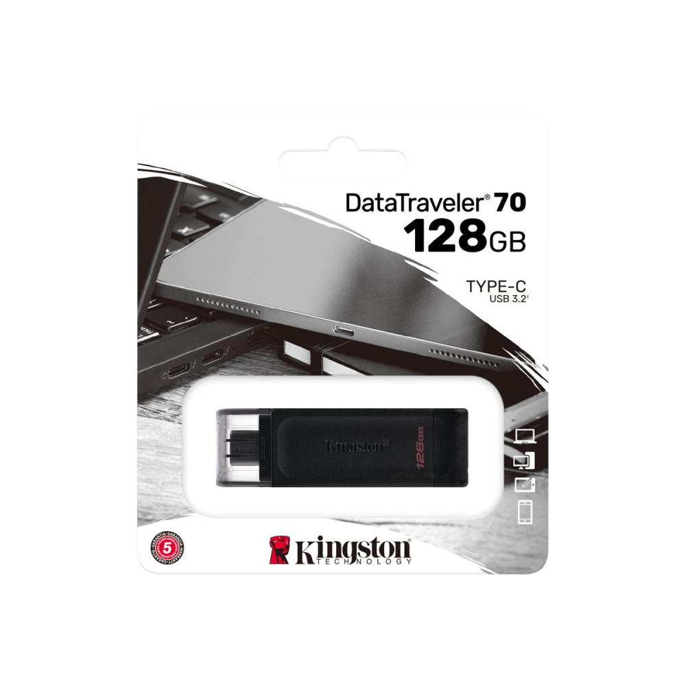 Produktbild för Kingston DataTraveler 70 - USB flash-enhet - 128 GB