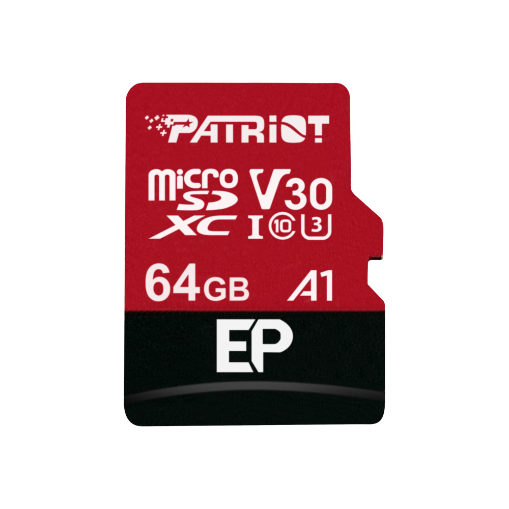 Produktbild för Patriot EP Series - flash-minneskort - 64 GB - mikroSDXC UHS-I