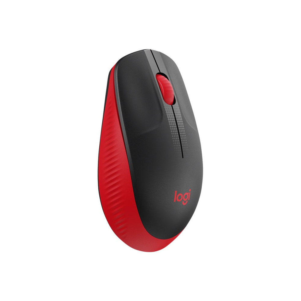Produktbild för Logitech M190 - mus - röd