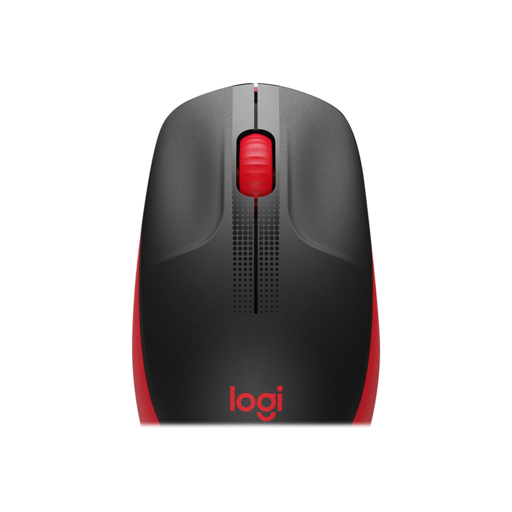 Produktbild för Logitech M190 - mus - röd