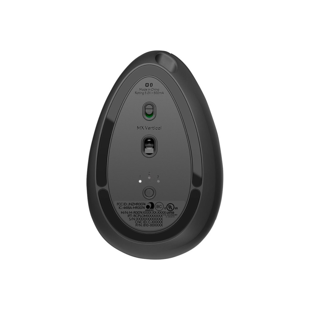 Produktbild för Logitech MX Vertical - vertikal mus - USB, Bluetooth, 2.4 GHz - grafit
