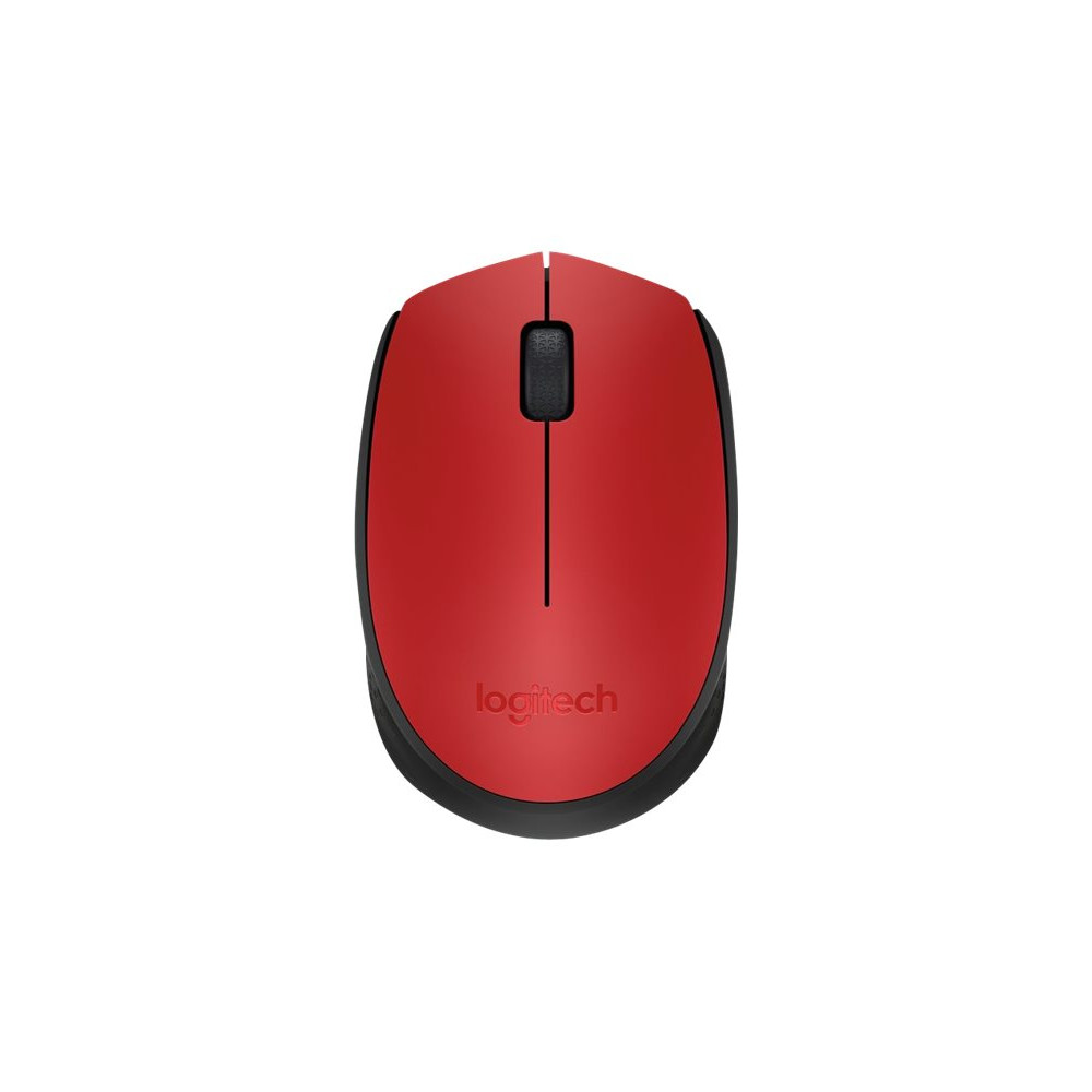 Produktbild för Logitech M171 - mus - 2.4 GHz - svart, röd