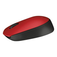 Produktbild för Logitech M171 - mus - 2.4 GHz - svart, röd