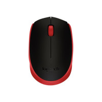 Produktbild för Logitech M171 - mus - 2.4 GHz - svart, röd